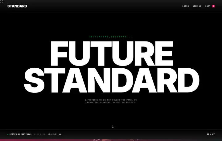 Future Standard Archive 데스크톱 화면